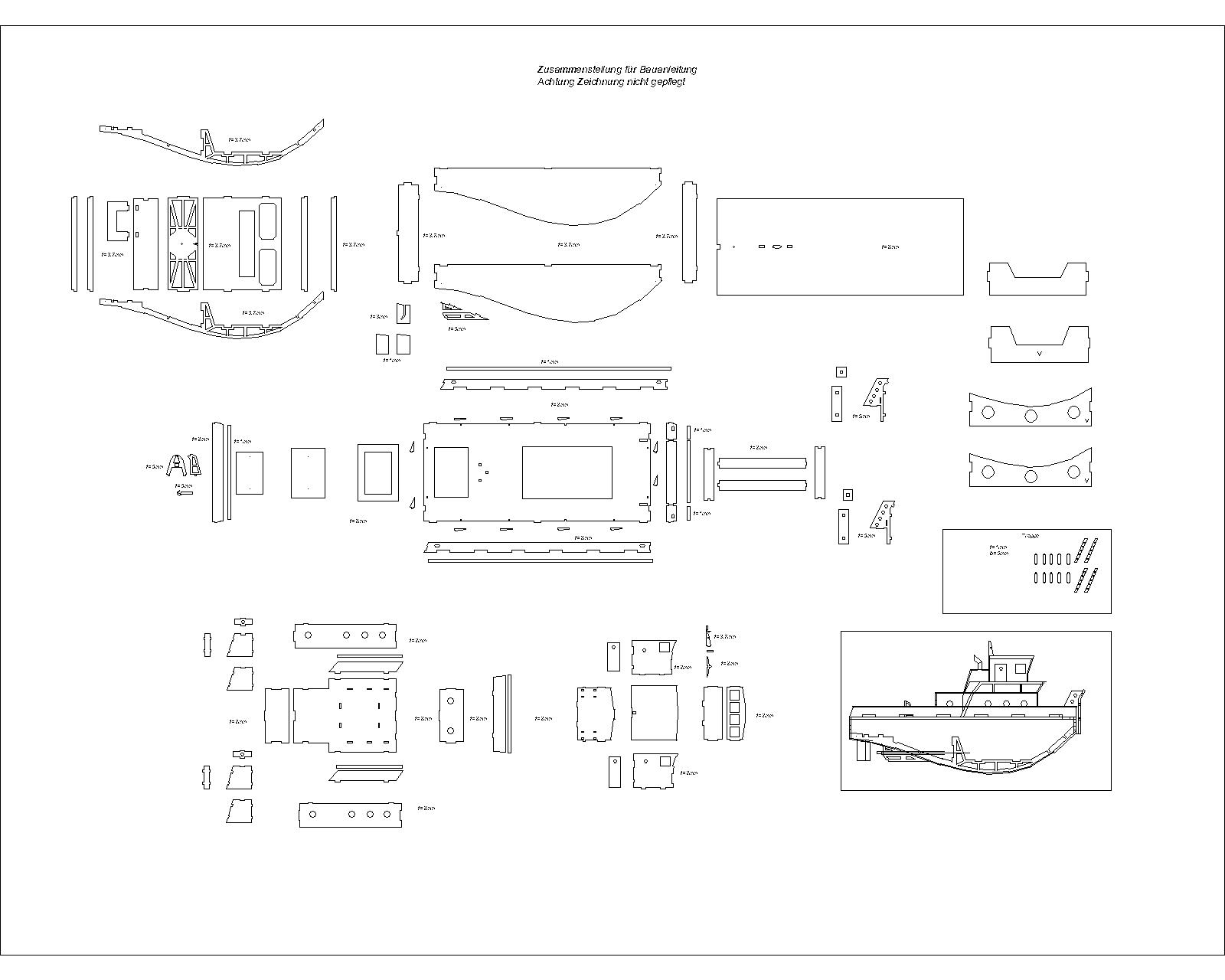 large scale rc tugboat plans